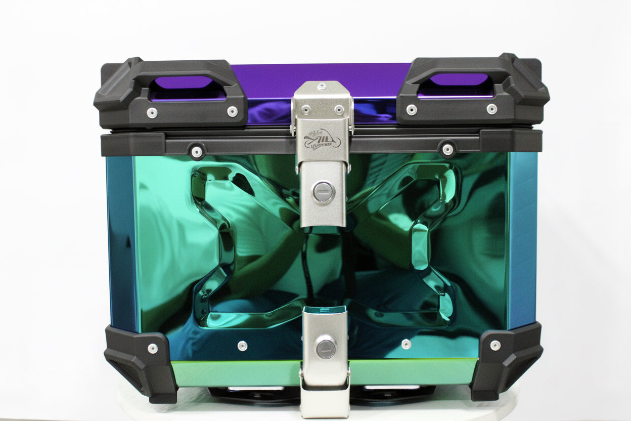 Baúl Tornasol para Motocicleta – Top Case Universal para Casco y Accesorios