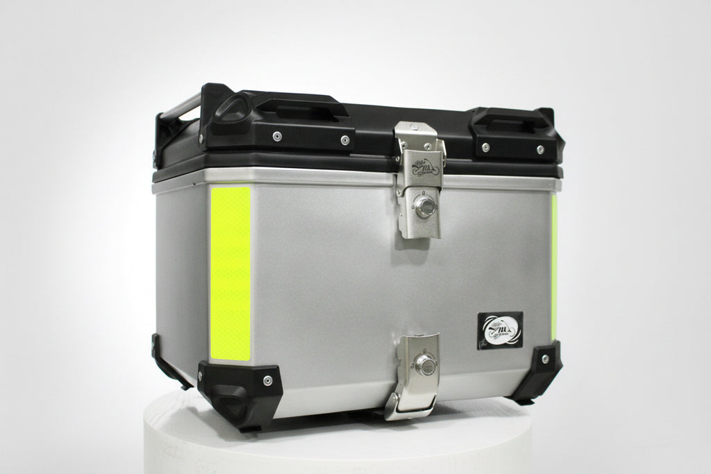 Baúl Gris  para Motocicleta – Top Case Universal para Casco y Accesorios