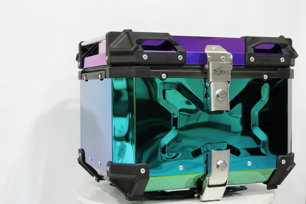 Baúl Tornasol para Motocicleta – Top Case Universal para Casco y Accesorios