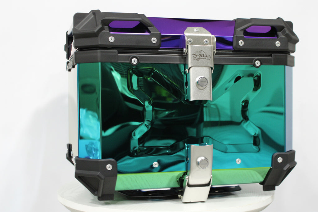 Baúl Tornasol para Motocicleta – Top Case Universal para Casco y Accesorios