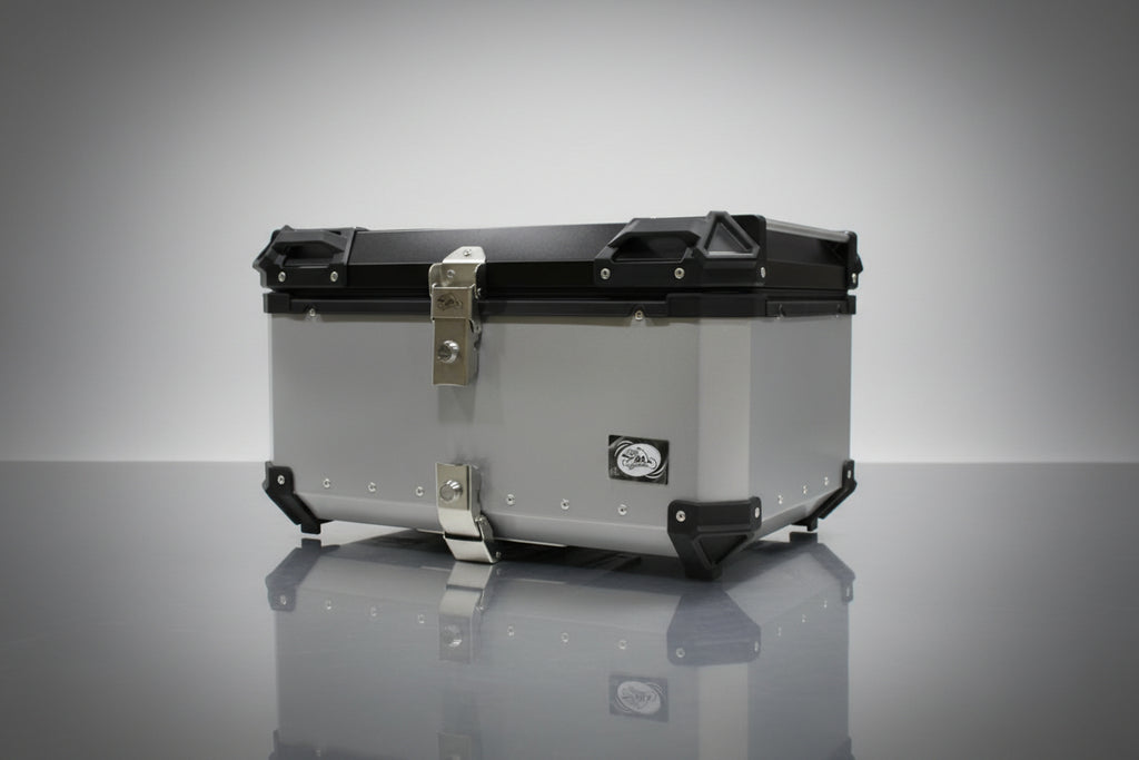 Baúl para Motocicleta en ALUMINO  65L – Top Case Universal para Casco y Accesorios